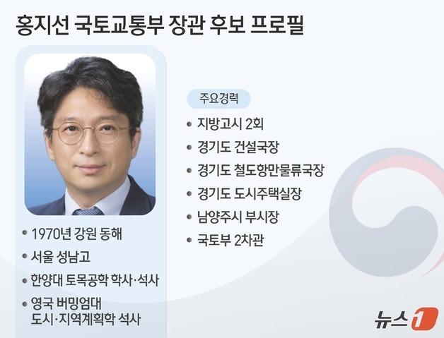 [그래픽] 홍지선 국토교통부 장관 후보 프로필