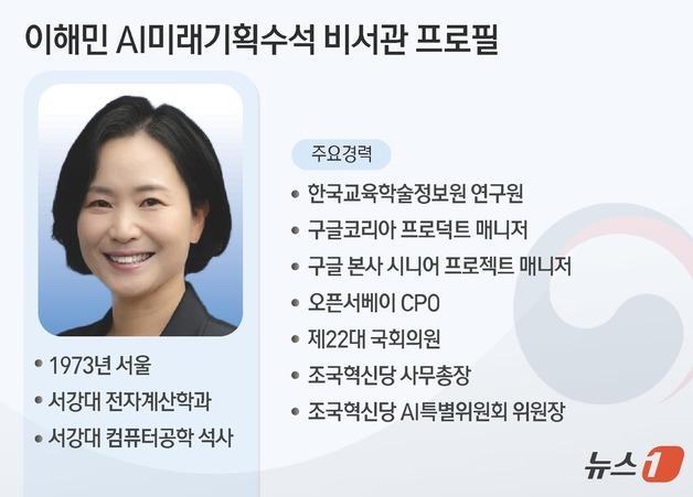 [그래픽] 이해민 AI미래기획수석 비서관 프로필