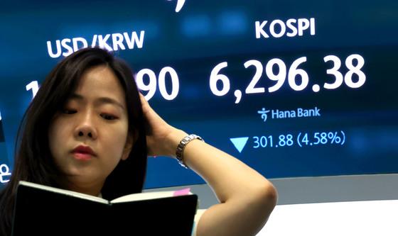 급락 코스피, 6200대 마감