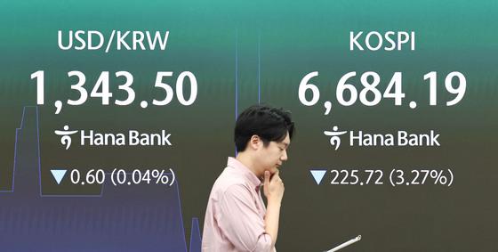 긴축 경계감 속 코스피 6700선…개인 2조 '저가 매수' [장중시황]