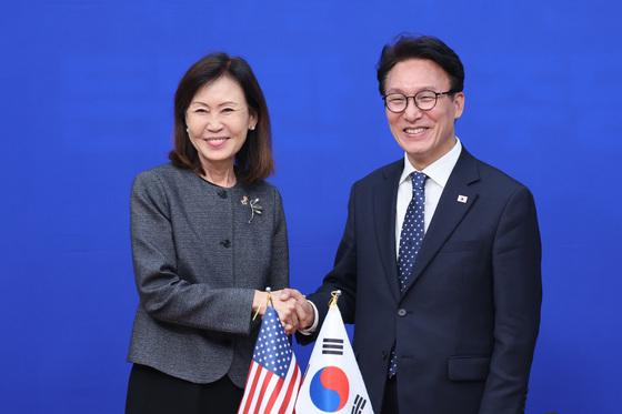 김민석, 스틸 대사 만나 "한국 자주역량 갖추는 과정, 美 동맹 배치 안 돼"