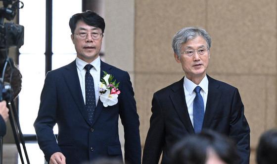 김성수 신임 대법관 취임식 참석하는 조희대 대법원장