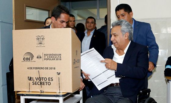 CORRECTION-ECUADOR-REFERENDUM-VOTE