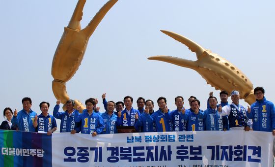 613선거 필승 다짐하는 더불어민주당 경북 후보들