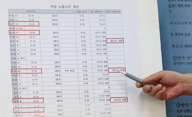 주80시간 살인적 노동사례 공개하는 택배노조