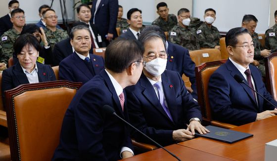 대화하는 한덕수·박성재