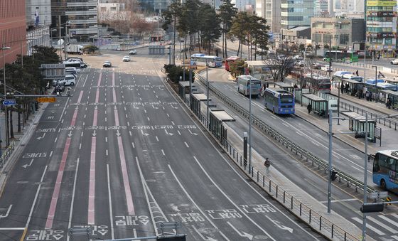 차량 통행 드문 도심
