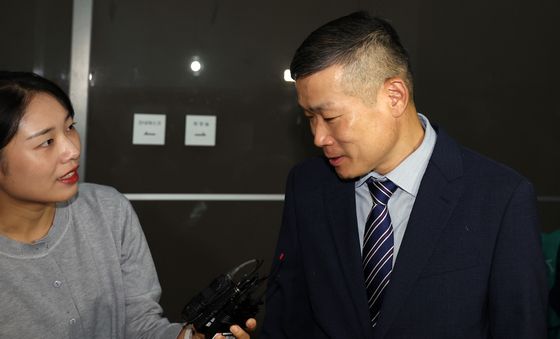 해병 순직 특검 출석한 김동혁 전 국방부 검찰단장