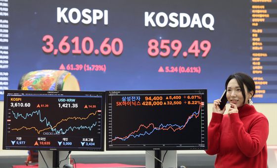 '반도체 훈풍' 코스피, 사상 첫 3610 고지 점령