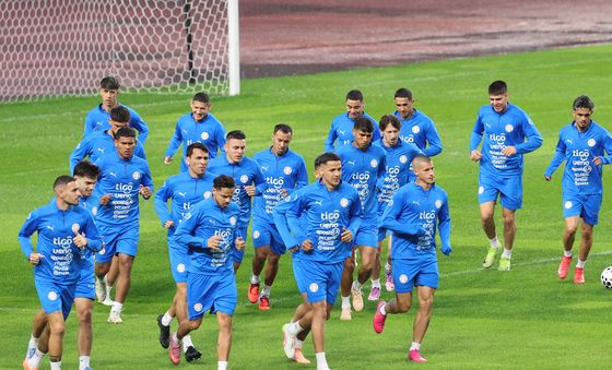 대한민국과 경기 앞둔 파라과이 대표팀