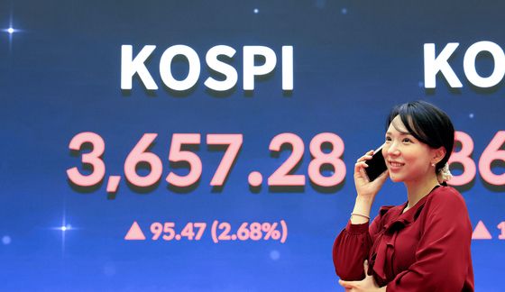 3,650선 돌파, 코스피 장중 최고가 마감