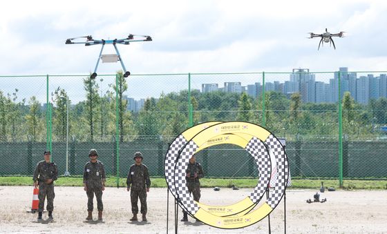 드론운용 교육받는 예비군 기동대장들