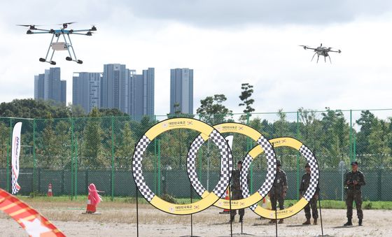 드론운용 교육받는 예비군 기동대장들