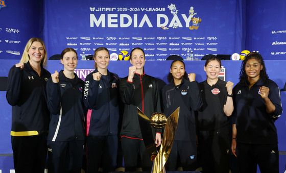 한자리에 모인 V리그 여자부 외국인 선수들