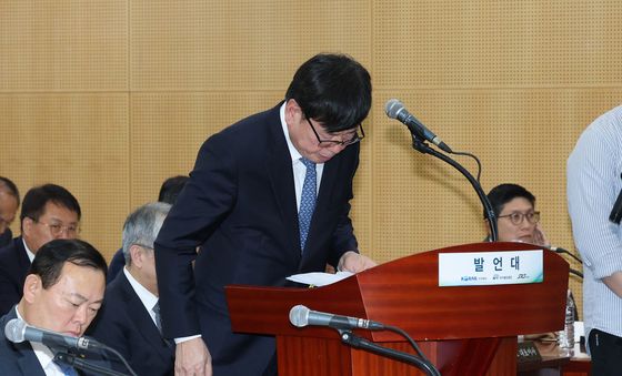 [국감]국민에게 사과하는 박선순 다원시스 대표