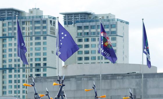 의장 시범 선보이는 통합의장대