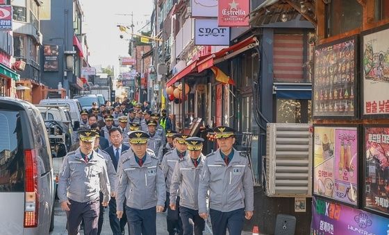 유재성 경찰청장 직무대행, 이태원 일대 점검