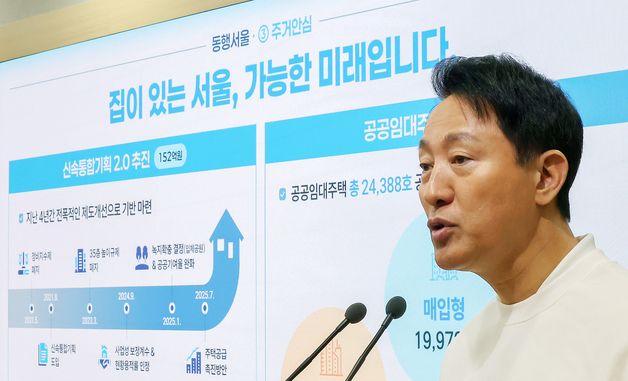 서울시 부동산 대책 질문에 답변하는 오세훈 시장