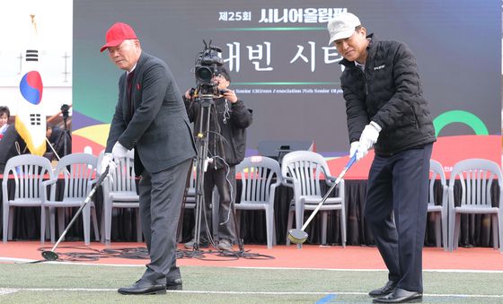 시타하는 오세훈 시장과 고광선 회장