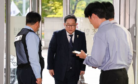 특검 참고인 조사 받으러 온 김경호 변호사