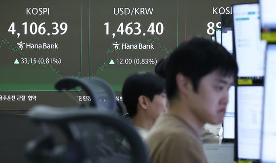4100선 회복한 코스피·1460원 돌파한 환율