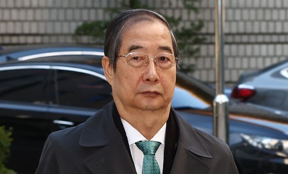 공판 출석하는 한덕수 국무총리