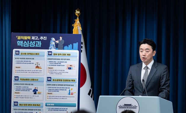 강훈식 비서실장 '공직 활력 제고 추진 성과 브리핑'