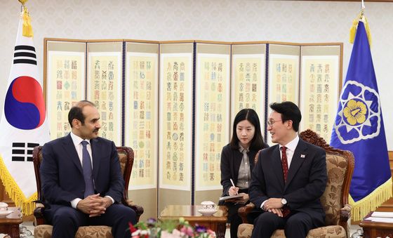 카타르 에너지 담당 국무장관 접견하는 김민석 국무총리