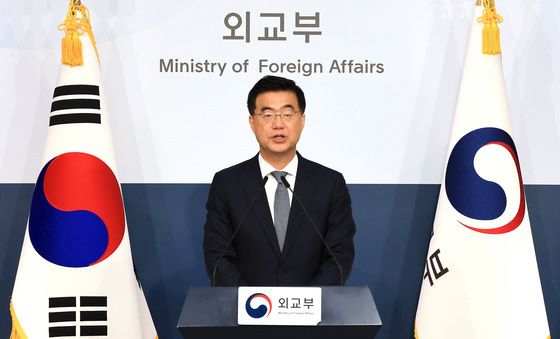 정례브리핑하는 이재웅 외교부 대변인