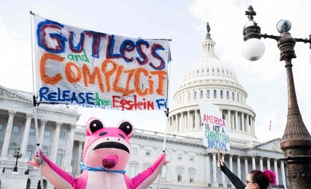 [포토] "엡스타인 파일 공개하라" 미국 시위대