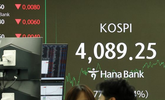 4,080대 유지하며 마감한 코스피