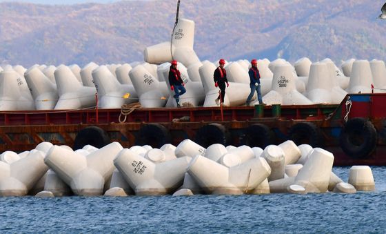백사장 유실 예방 공사