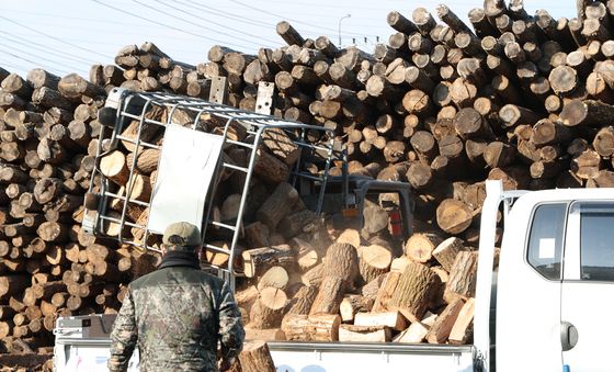 본격적인 겨울철 앞두고 분주한 장작공장