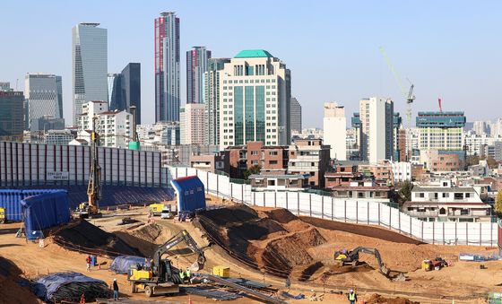 공사 진행되고 있는 노량진 재정비촉진지구(6구역)