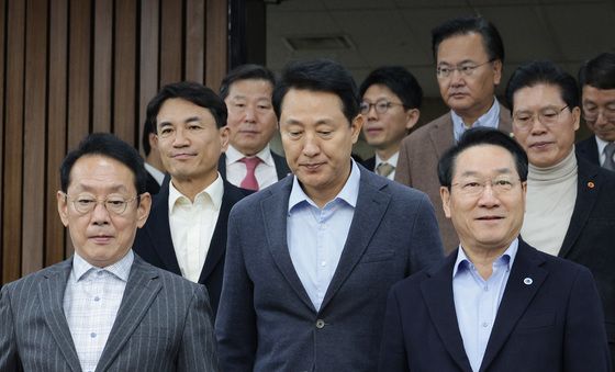 예산정책협의회 참석하는 오세훈·유정복·김진태