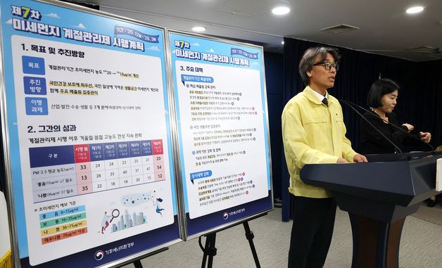 기후부, 제7차 미세먼지 계정관리제 시행계획 브리핑