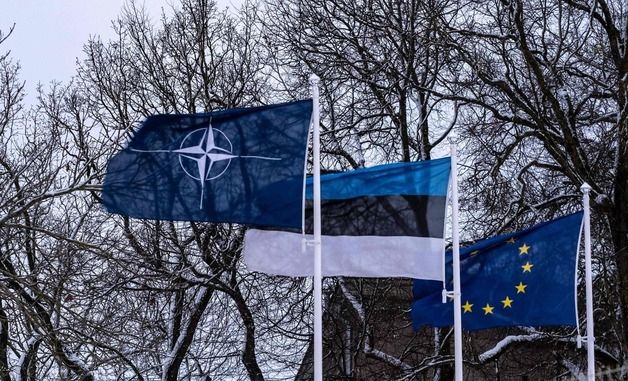 [포토] 나토, 에스토니아, 유럽연합 깃발