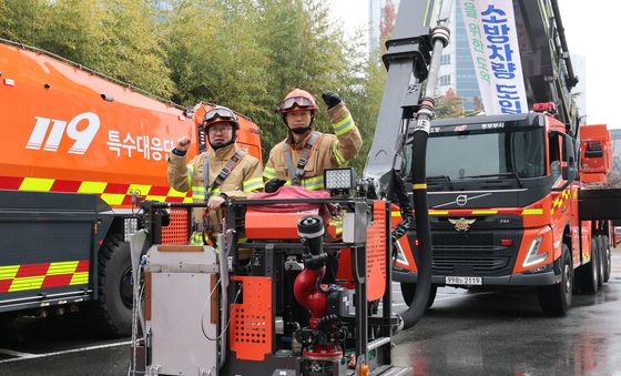 대전소방 고성능 소방차량 도입 시연