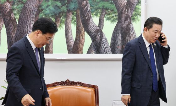 회동하는 김병기·송언석