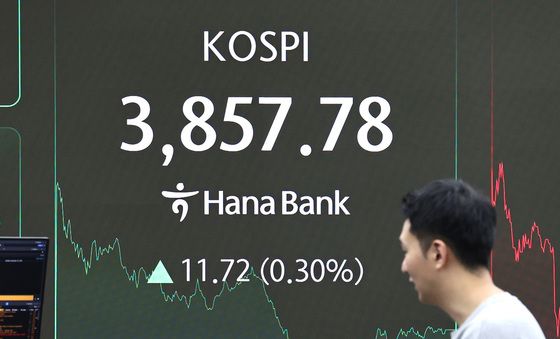 코스피 소폭 상승…3857.78