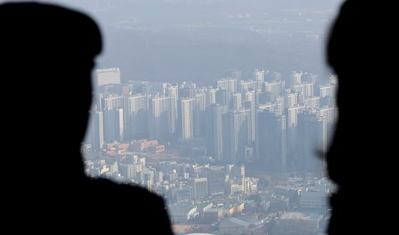 미세먼지 가득한 서울 도심