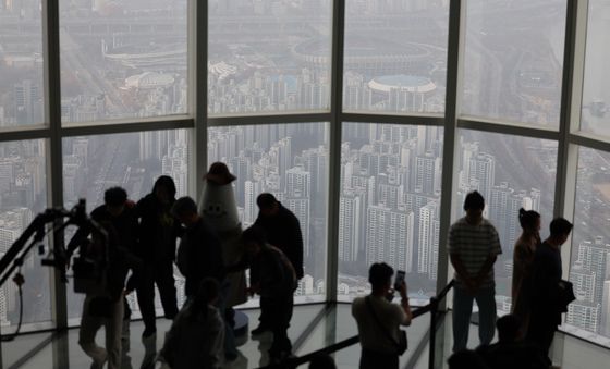 미세먼지 속 서울