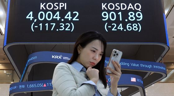 개인투자자 매수, 코스피 급락 속 4000 사수