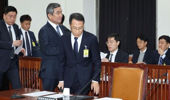 [국감]정보위 출석하는 유재성·박성주