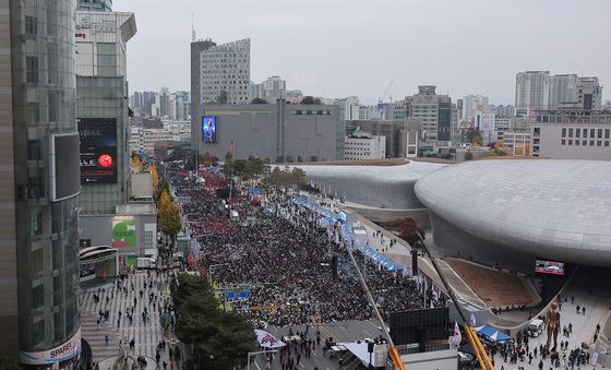 동대문 꽉 채운 민주노총