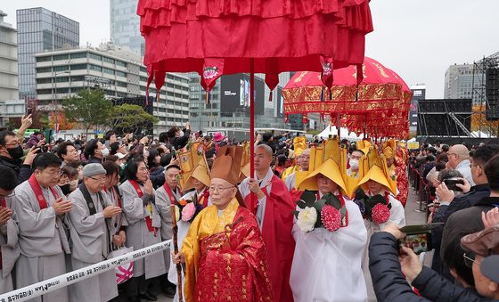 태고종, 광화문서 유네스코 문화유산 '영산재' 봉행
