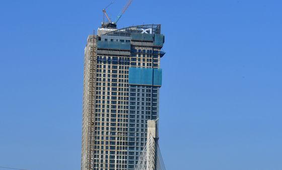 막바지 공사 한창인 포항해오름대교