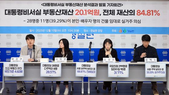 대통령비서실 부동산재산 분석결과 발표 기자회견