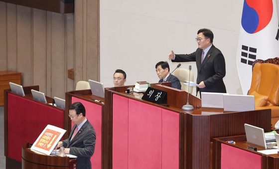 곽규택 발언 제지하는 우원식 의장