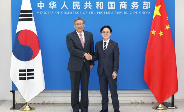 김정관 장관, 중국 상무부 부장 면담